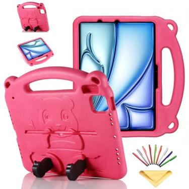 Imagem de UUcovers Capa infantil para iPad Pro de 11 polegadas M4 2024 (modelo: A2836/A2837/A3006), leve, EVA, à prova de choque, resistente, com alça protetora, para crianças, meninas, meninos, crianças, panda