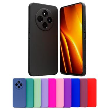 Imagem de Capa Case Celular Compatível Xiaomii Redmi 14C Silicone Macio Interior Veludo Proteção De Câmera (AZUL CELESTE)