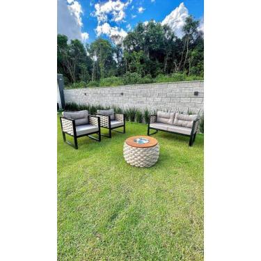 Imagem de Conjunto de sofá Tricô náutico e alumínio - Deck & Decor