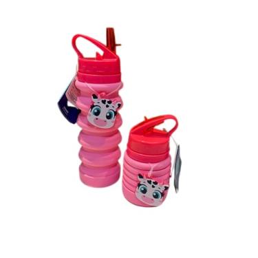 Imagem de PUKET - Garrafa Infantil Puket Retrátil Vaca Romantica Rosa