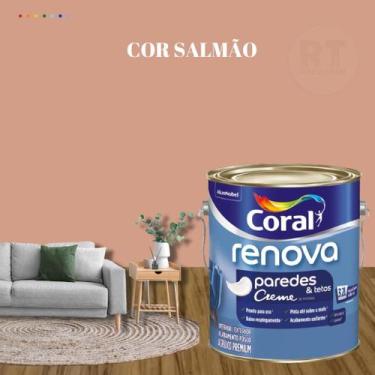 Imagem de Tinta Para Parede Acrílica Coral Renova Cor Laranja 3,2l Lavável Premi