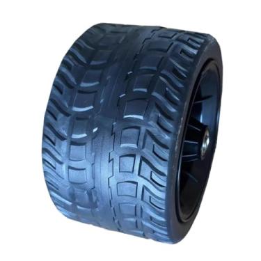 Imagem de Dualoai Roda de Reposição para Carrinhos de Mão Dobráveis. Encaixe Universal. Movimento Suave. Peças de Reposição. Acessório Robusto. Versátil. Giratório 360°, Preto 17x10cm, Tamanho real