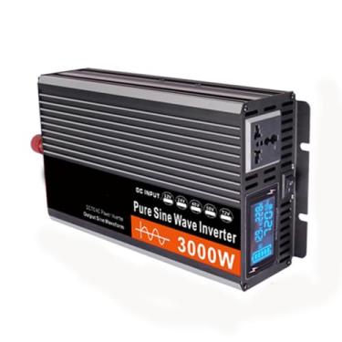 Imagem de Carregador inversor de onda senoidal pura de 3000 W DC 72 V para AC 110 V/220 V Conversor de energia Conversor de soquete duplo Inversor de carro solar de baixa frequência,48V to 220V