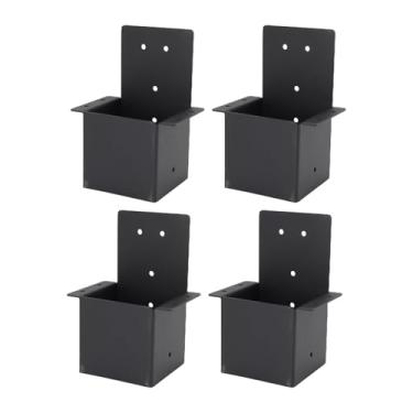 Imagem de Kit de Suporte de Pérgola Kit de Aço Carbono de Alta Resistência Em pó Preto Revestido Com Suporte de Viga Superior Com Suportes de Canto, para Varandas, Cabanas