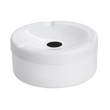 Imagem de Hanlongyu Cinzeiro sem fumaça para pátio externo à prova d'água, cinzeiro de metal de aço inoxidável ao ar livre com tampa para defumadores, mesa interna, escritório, carro, festas internas, decoração