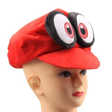 Imagem de Chapéu de pelúcia Cosplay Cappy Hat uiuoutoy Odyssey Red Cap Gift