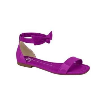Imagem de Sandália Rasteira com Laço Moleca Fúcsia-Feminino