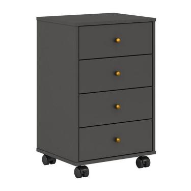 Imagem de Gaveteiro 4 Gavetas Office Presence Grafito Demóbile Grafito