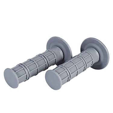 Imagem de AYNEFY Guidão de Motocicleta Capas de Guiador Confortáveis ​​e Antiderrapantes de Borracha de 22 Mm Com Controle de Toque Suave Punho de Guiador Multifuncional Ergonômico de Extremidade de Barra para Punhos de Mão Automotivos de Bicicleta (Cinza)