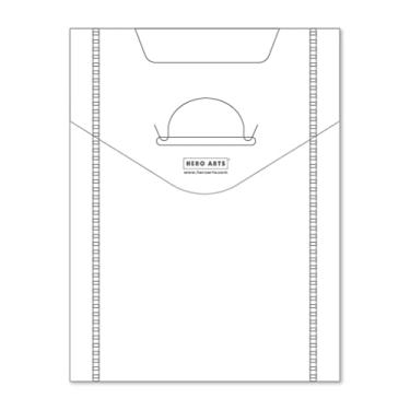 Imagem de HERO ARTS Pacote com 10 envelopes de armazenamento 7 x 9, transparente