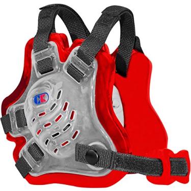 Imagem de Cliff Keen F5 Tornado 4 tiras de cabeça de luta livre – Trans/Scarlet/Preto