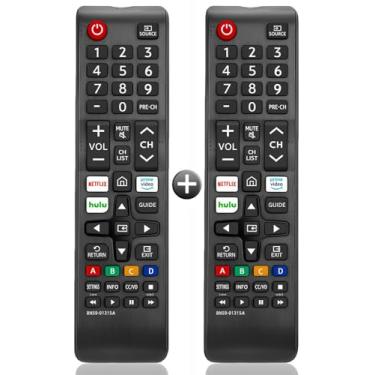 Imagem de (Pacote com 2) Substituição para controle remoto Samsung-Smart TV, para todos os Samsung-LED LCD QLED 4K 8K UHD 3D HDTV HDR Curved Crystal Smart TV BN59-01199F, BN59-01301A, BN59-01289A, BN59-01266A