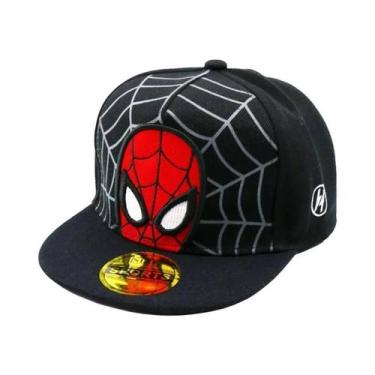 Imagem de Boné De Sol Infantil Unissex Homem-Aranha Algodão Poliéster Estilo Hip