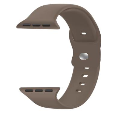 Imagem de Pulseiras esportivas compatíveis com Apple Watch séries SE 11, 10, 9, 8, 7, 6, 5, 4, 3, 2 e 1 de 38 mm, 40 mm, 40 mm, 41 mm, 42 mm, 45 mm, 49 mm e 46 mm, para homens e mulheres (marrom acinzentado, 38