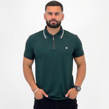 Imagem de Camisa Polo Sallo Manga Curta com Zíper Masculina-Masculino