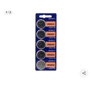 Imagem de bateria sony cr 2032 3v lithium cartela c/5 unid placa mae