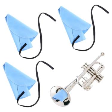 Imagem de 3 peças de pano de limpeza de clarinete, panos de limpeza de saxofone, limpador de clarinete para tubo interno com alça, kit de cotonete de panos de limpeza de saxofone para saxofones flauta piccolo