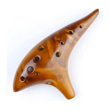 Imagem de ocarinas 12-Hole Ocarina Mid-Tone C Ocarina instrumento de tocar, adequado para iniciantes ensinarem músicos a tocar piccolo