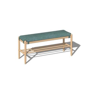 Imagem de Armários para sapatos com prateleiras para sapatos Banco de sapatos, banco armazenamento, carvalho vermelho, entrada, com estofamento removível para, sala estar, corredor(Green)