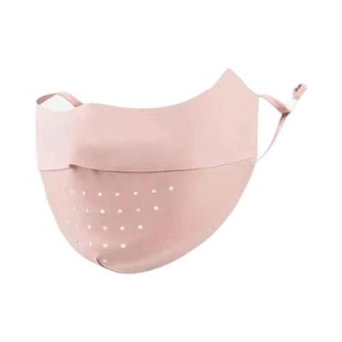 Imagem de Máscara Facial De Seda Gelada Com Proteção UV Ajustável E Respirável P