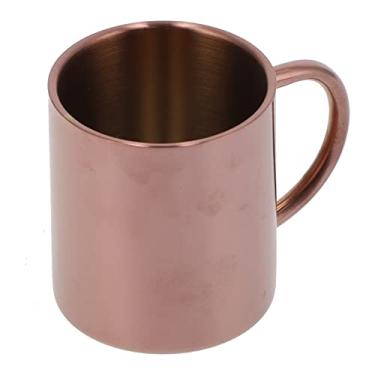 Imagem de Alomejor Copo de café, Copo de Cerveja de café Isolado de Aço Inoxidável 304 Com Boca Larga Ouro Rosa 300ml para Uso Em Barra de Viagem de Escritório Em Casa