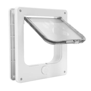 Imagem de GLOGLOW Porta para Gatos e Porta para Animais de Estimação, Controle de Acesso Com Trava de 4 Vias, Construção Em ABS à Prova de Intempéries, Tamanho XL para Animais de Estimação de até 25 Libras,