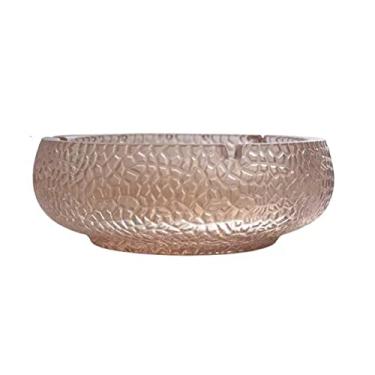 Imagem de Cinzeiro de vidro cinzeiro anti-mosca grande circular sala de estar quarto estudo cigarro charuto cinzeiro simples atmosférico escritório cinzeiro (cor: 002) (2)