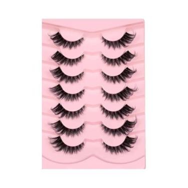 Imagem de Cílios Postiços De Vison Com Aparência Natural, Leves E Reutilizáveis 