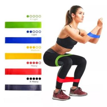 Imagem de Kit 5 Faixa Elástica Super Mini Band Para Treino Exercícios, Sortido