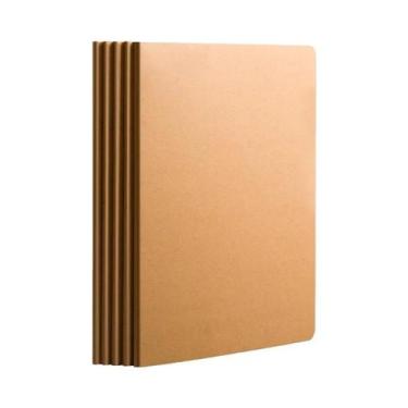 Imagem de Caderno De Papel Kraft Com Capa Preta 5 Peças A5 B5 A4 36 Folhas 72 Pá