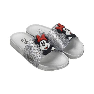 Imagem de Chinelo Infantil Disney Mania Minnie Cinza Vidro Grendene Kids 22994-BE802