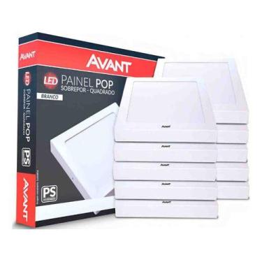 Imagem de Kit 15 Painel Plafon Led 18w Quadrado 22x22 Sobrepor - avant