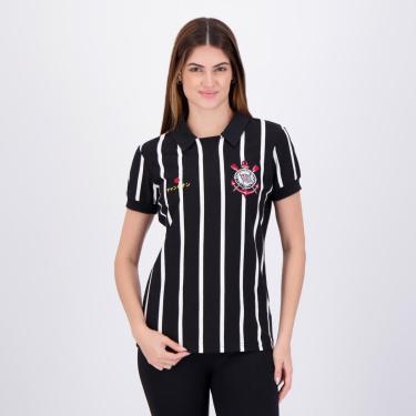 Imagem de Polo Corinthians Retrô Japão Feminina-Feminino