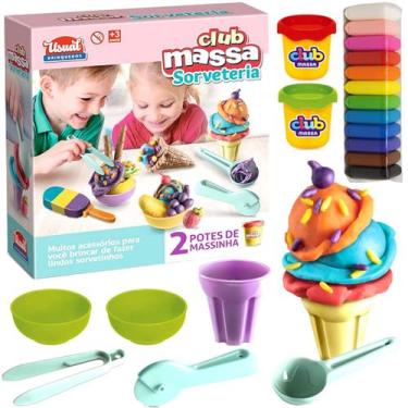 Imagem de Brinquedo Sorveteria de Massinha de Modelar com 12 Massinhas + Acessór