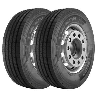 Imagem de KIT 2 Pneus Lanvigator SL102 295/80 R22.5 154/149M 18PR Liso