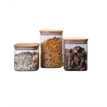 Imagem de Conjunto De 3 Potes De Vidro Tatu-bola 1000ml-800ml-600ml - Ilovecoffe