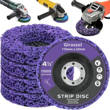 Imagem de 5 x Discos Flap Strip 115mm x 22mm 4.1/2" Polidor Removedor Tinta Fund