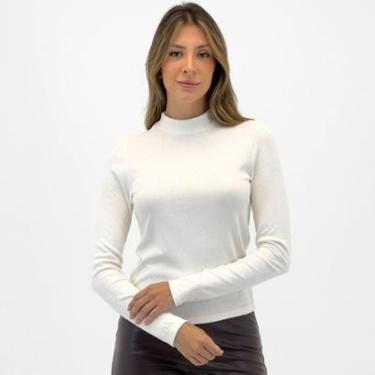 Imagem de Blusa Malwee Básica Canelada Manga Longa Gola Alta Feminina-Feminino