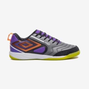 Imagem de Chuteira Unissex Umbro Pro 5 Bump Grafite e Roxo - GRAFITE/PRETO/ROXO 46-Unissex