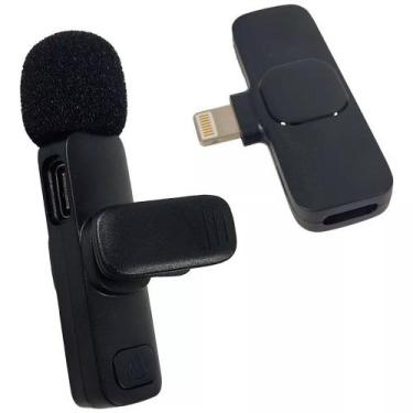 Imagem de Microfone lapela sem fio lightning preto md9