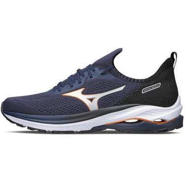 Imagem de Tênis masculino mizuno wave zest esportivo para corrida, Marinho, Pret