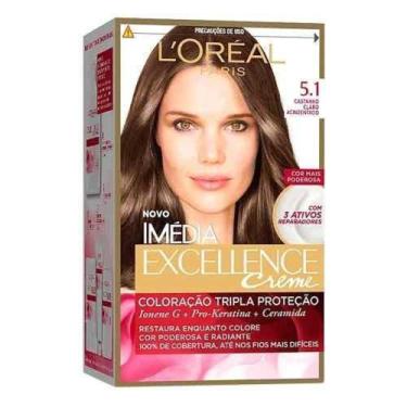 Imagem de Imédia Excellence Tinta Creme 5.1 Castanho Claro Acinzentado - L'Oreal