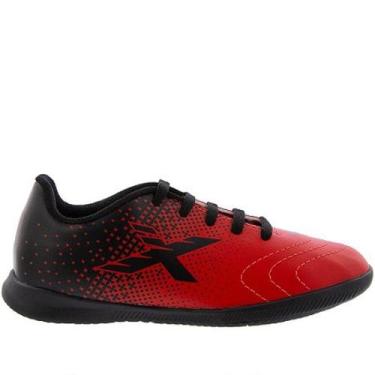 Imagem de Chuteira OXN Express fit 2 indoor pro pvc infantil - vermelho/preto, 3