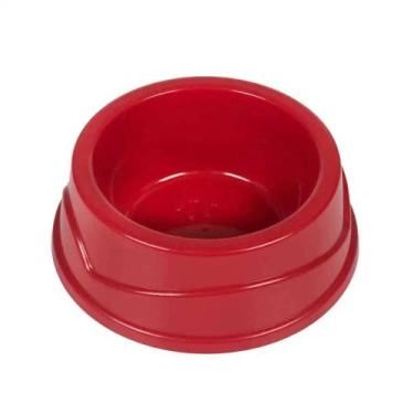 Imagem de Comedouro Simples 300ml Plástico Cães e Gatos - Four Plastic, Vermelho