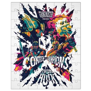 Imagem de Quebra-Cabeça 90 Peças 30cm Thor Hulk Ragnarok