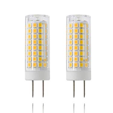 Imagem de SYXKJ Lâmpada de LED GY8.6, lâmpadas de LED G8 de 7W, substituição de lâmpada de halogêneo de 75 W, lâmpadas G8/GY8.6, base bi-pin G8, AC120V 750LM, luz de balcão sob o armário, 2 pacotes (branco quente 3000K)