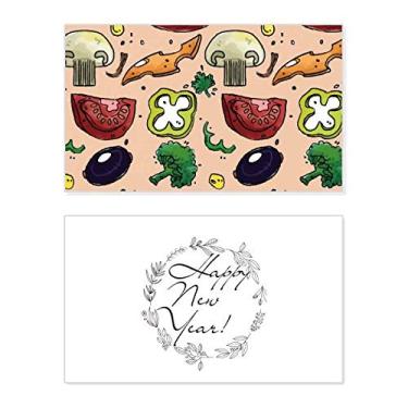 Imagem de Pizza Tomate Foods Peppers Cebola, Ano Novo, Cartão de felicitações, Mensagem de Abençoe Presente