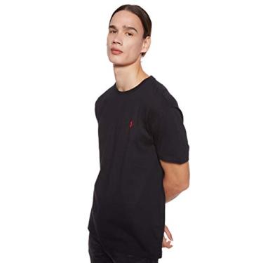 Imagem de Polo Ralph Lauren Camiseta masculina de manga curta com gola redonda e modelagem clássica, Rl preto, M