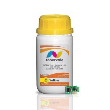 Imagem de Kit 5 Toner Refil + 5 Chip Toner TankFull Para Samsung CLT-Y506L Amare