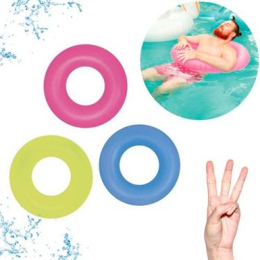 Imagem de Boia Inflável Neon 90cm P/ Piscina, Praia Sortida 3 Unidades - Mor